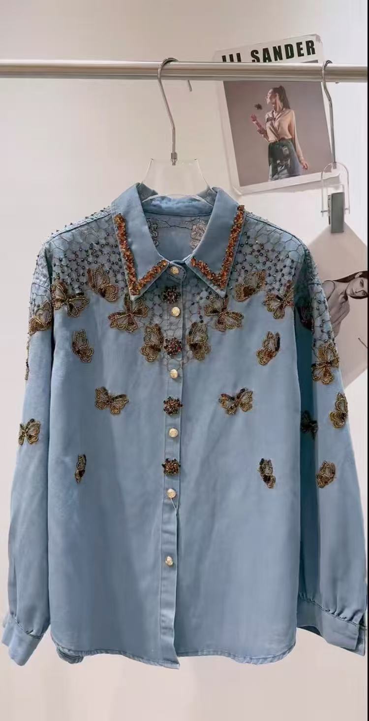 Luxury Style Denim Jacket For  - Embroidery Jeans ulasan dan harga