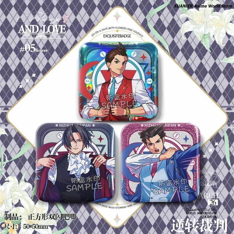 Miles Edgeworth Apollo Justice - Embroidery Reddit ulasan dan harga