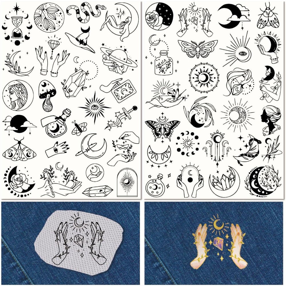 51Pcs Boho Moon Sun Water Solu - Embroidery Pattern ulasan dan harga