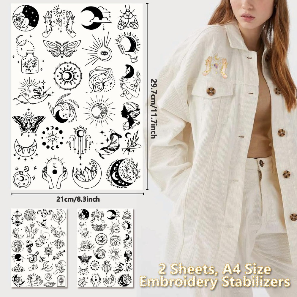 51Pcs Boho Moon Sun Water Solu - Embroidery Pattern ulasan dan harga