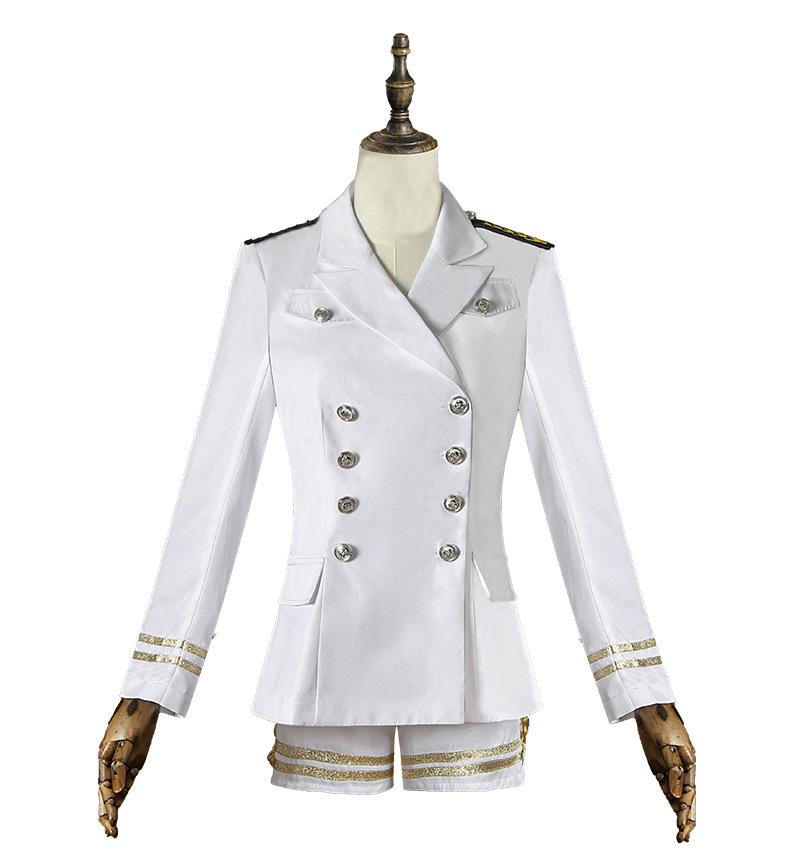 Women Black White Sailor Capta - Embroidery White ulasan dan harga